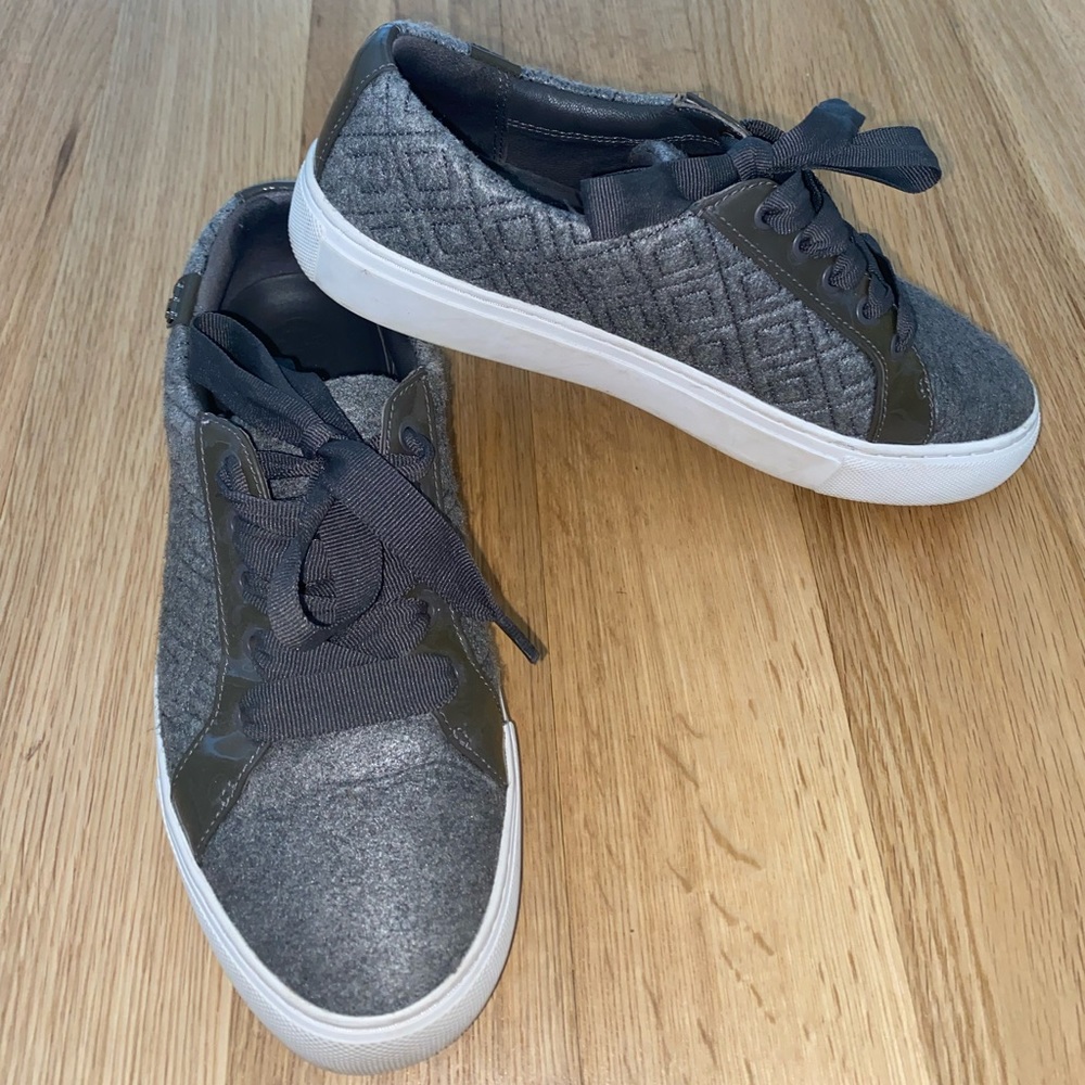 Tory Burch Marion Quilted Wool Lace-up Sneaker